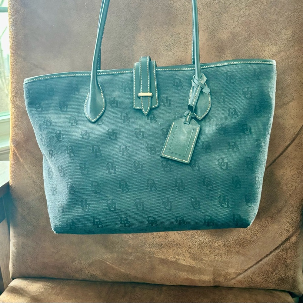 Dooney & Bourke Black Vintage Monogram Canvas Tote